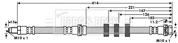 Flexible de frein BORG & BECK BBH8010