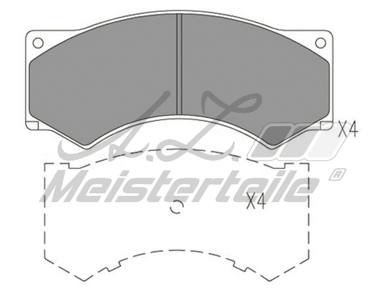 Kit de plaquettes de frein, frein à disque A.Z. Meisterteile AZMT-44-022-2353