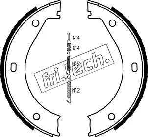 Jeu de mâchoires de frein, frein de stationnement fri.tech. 1019.023K
