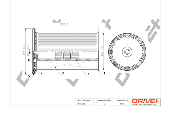 Filtre à carburant Dr!ve+ DP1110.13.0102