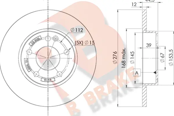Disque de frein R BRAKE 78RBD20118