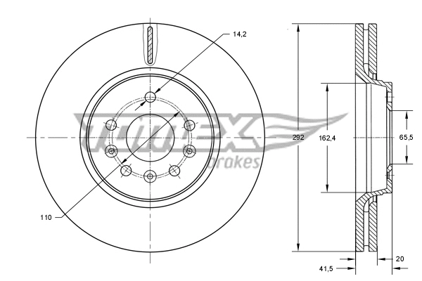 Disque de frein TOMEX Brakes TX 73-79