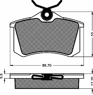 Kit de plaquettes de frein, frein à disque BSF 10480