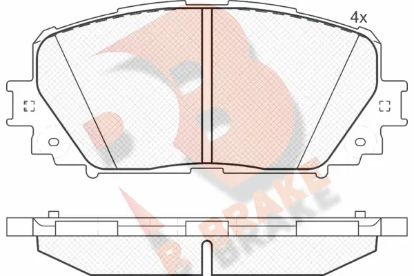 Kit de plaquettes de frein, frein à disque R BRAKE RB1898