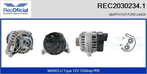 Alternateur RECOFICIAL REC2030234.1