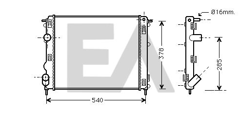 Radiateur, refroidissement du moteur EACLIMA 31R60126