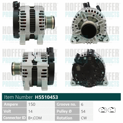Alternateur HOFFER H5510453