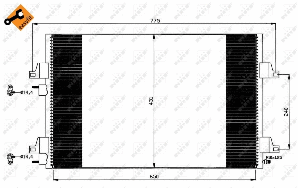 Condenseur, climatisation NRF 35557