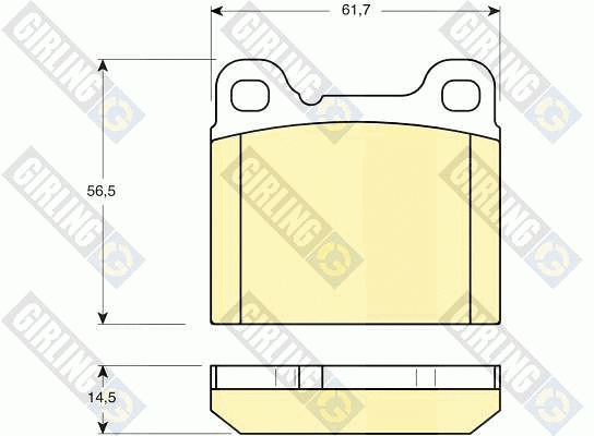 Kit de plaquettes de frein, frein à disque GIRLING 6111602