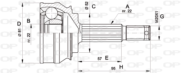 Jeu de joints, arbre de transmission OPEN PARTS CVJ5006.10