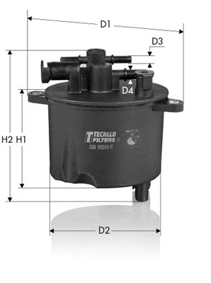 Filtre à carburant TECNECO FILTERS GS10288P