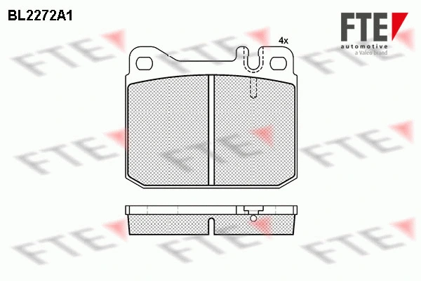 Kit de plaquettes de frein, frein à disque FTE 9500005