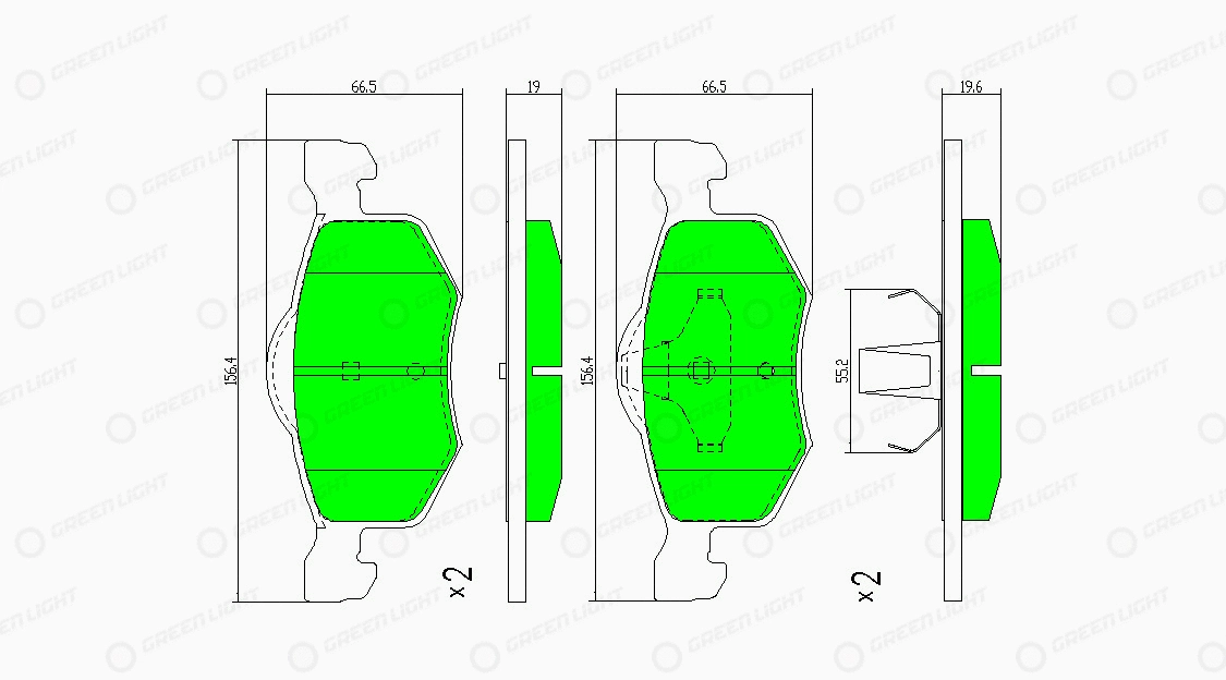 Kit de plaquettes de frein, frein à disque Automotive Adriado GLBP0426
