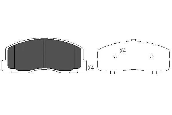 Kit de plaquettes de frein, frein à disque KAVO PARTS KBP-5523