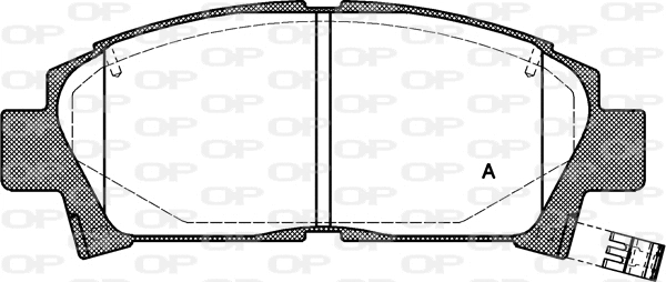 Kit de plaquettes de frein, frein à disque OPEN PARTS BPA0427.02