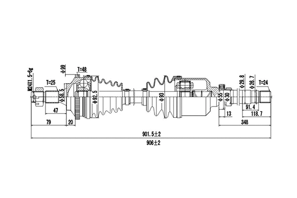 Arbre de transmission DYNAMATRIX DDS245020