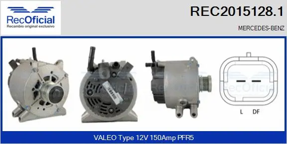 Alternateur RECOFICIAL REC2015128.1