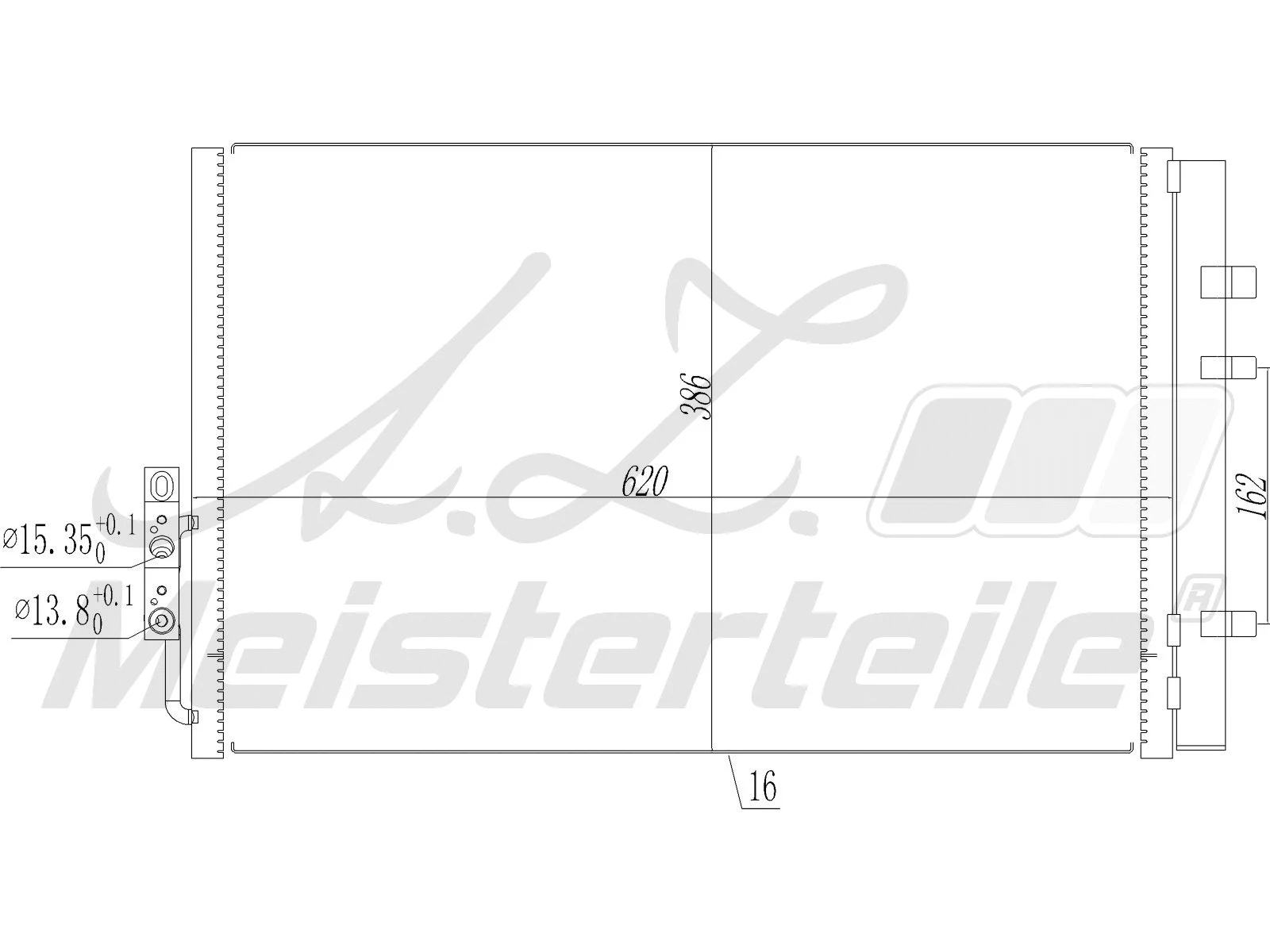 Condenseur, climatisation A.Z. Meisterteile AZMT-45-030-1589