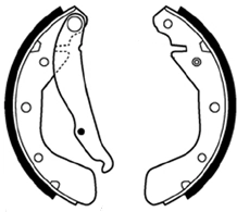 Jeu de mâchoires de frein ABTEX ABS334