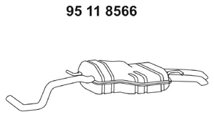 Silencieux arrière EBERSPÄCHER 95 11 8566