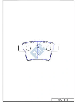 Kit de plaquettes de frein, frein à disque FBK FD21111