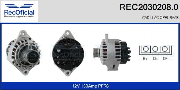 Alternateur RECOFICIAL REC2030208.0