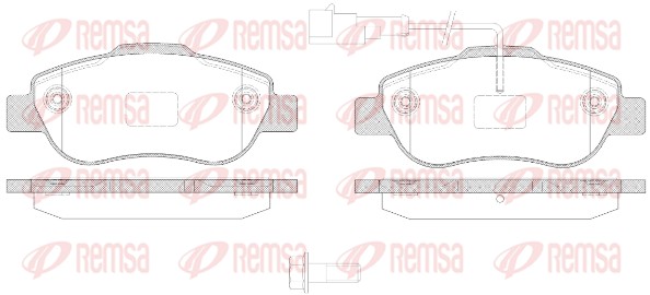 Kit de plaquettes de frein, frein à disque REMSA 1100.21