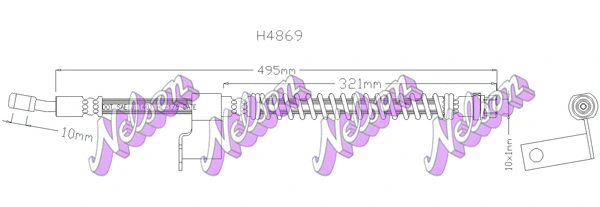 Flexible de frein KAWE H4869