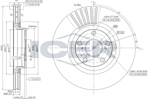 Disque de frein ICER 78BD0047-1