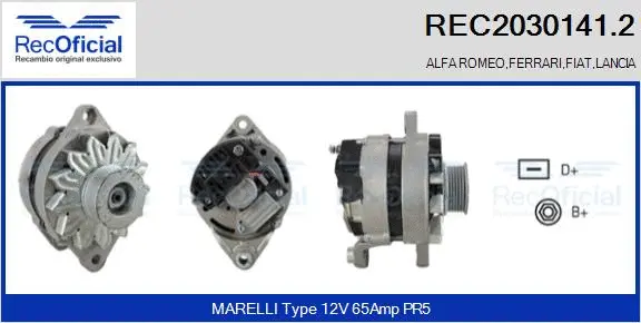 Alternateur RECOFICIAL REC2030141.2