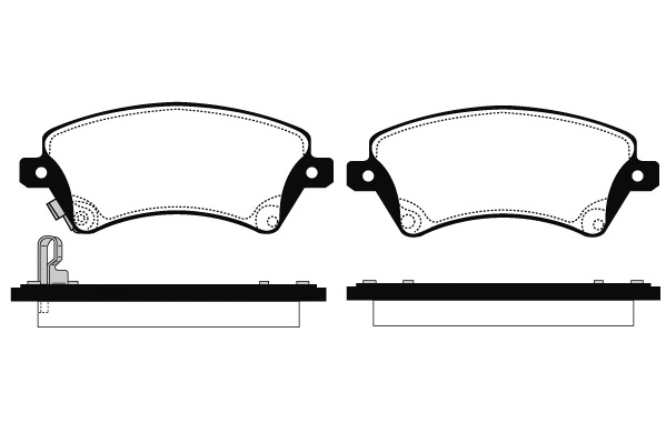 Kit de plaquettes de frein, frein à disque Technika 01555