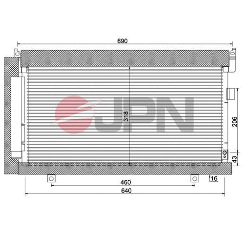 Condenseur, climatisation JPN 60C9132-JPN