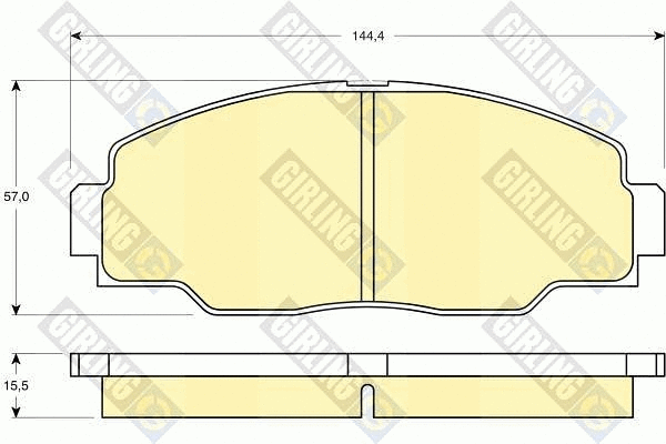Kit de plaquettes de frein, frein à disque GIRLING 6110429