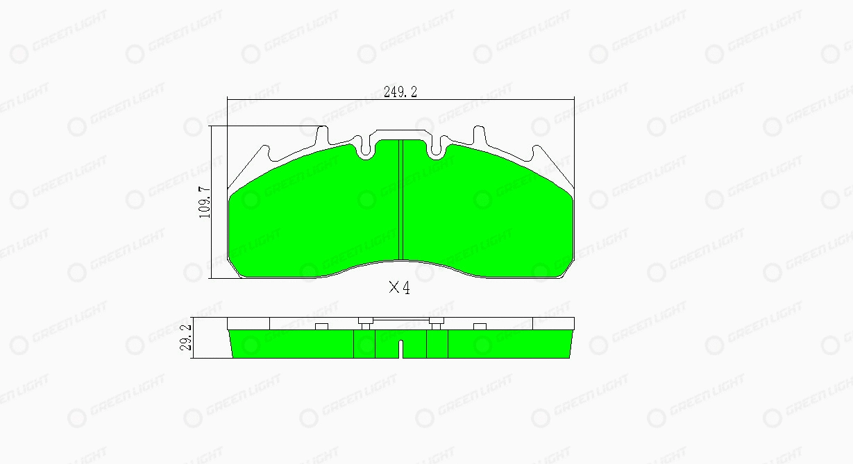 Kit de plaquettes de frein, frein à disque Automotive Adriado GLBP012HD