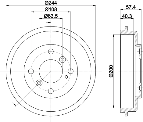 Tambour de frein HELLA PAGID 8DT 355 302-631