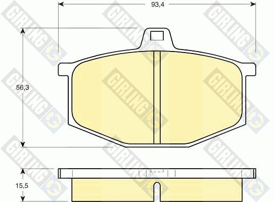Kit de plaquettes de frein, frein à disque GIRLING 6104051