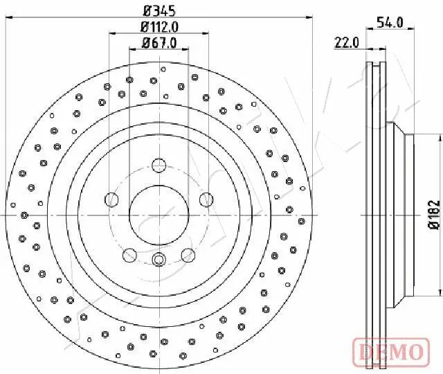 Disque de frein ASHIKA 61-00-0520C