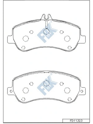 Kit de plaquettes de frein, frein à disque FBK FD11323