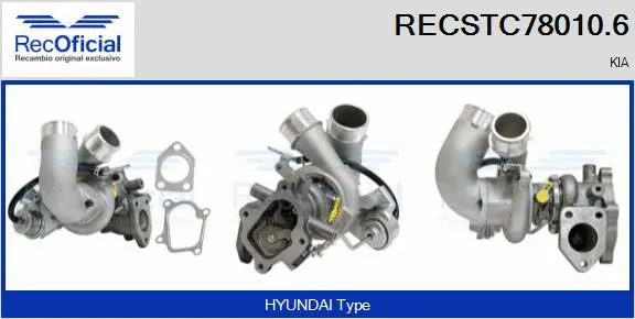 Turbocompresseur, suralimentation RECOFICIAL RECSTC78010.6
