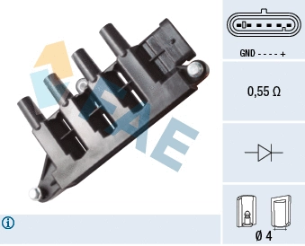 Bobine d'allumage FAE 80340