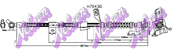 Flexible de frein KAWE H7043Q