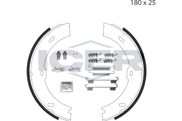 Jeu de mâchoires de frein, frein de stationnement ICER 79PB4009 C