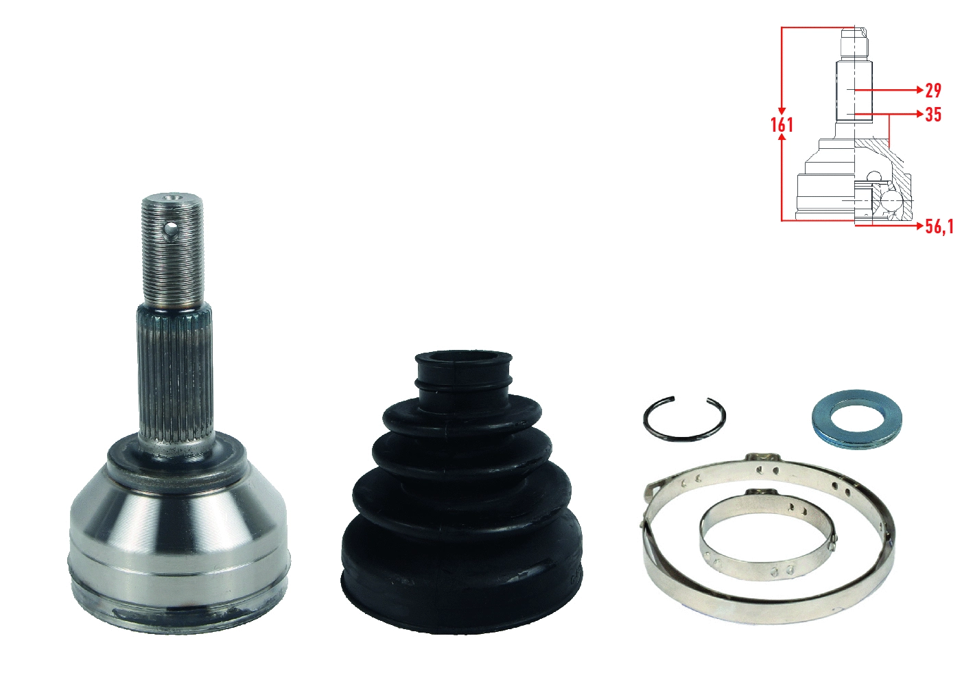Jeu de joints, arbre de transmission VEKA NI-1054