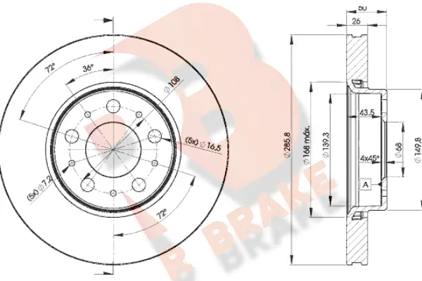 Disque de frein R BRAKE 78RBD24046