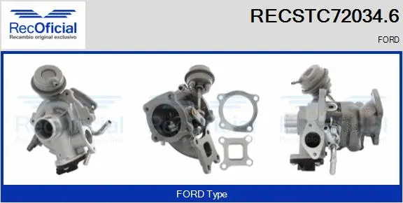 Turbocompresseur, suralimentation RECOFICIAL RECSTC72034.6