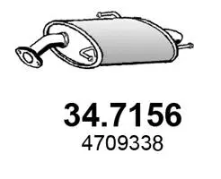 Silencieux arrière ASSO 34.7156