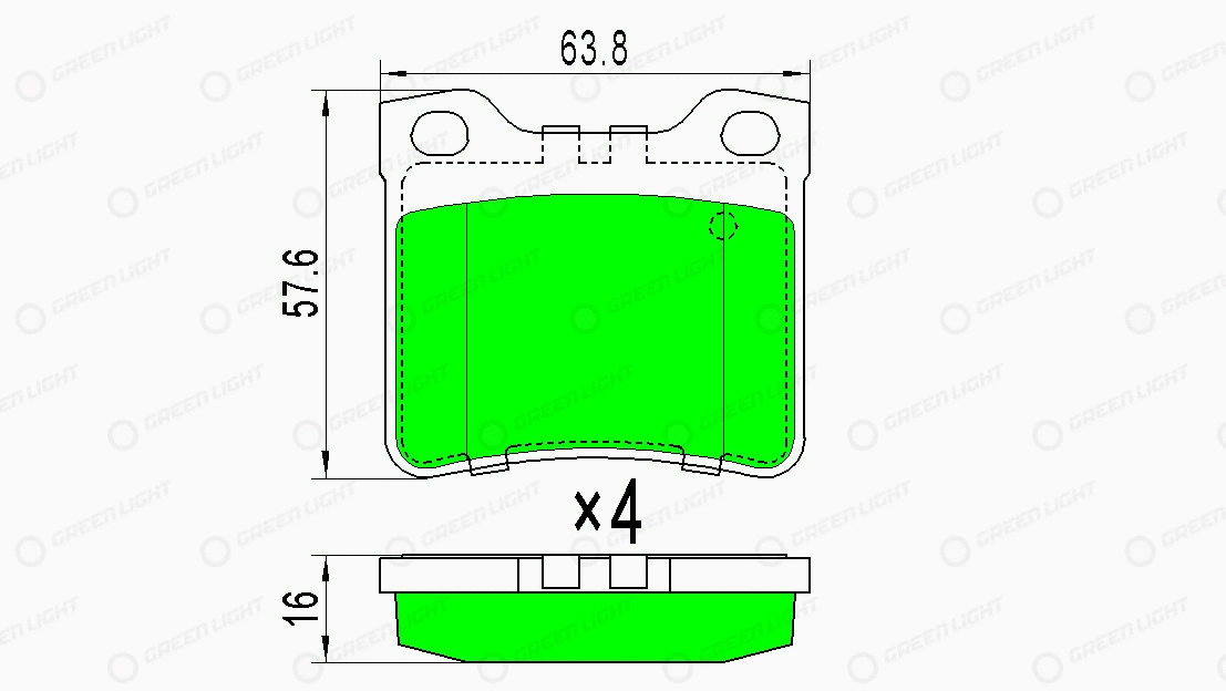 Kit de plaquettes de frein, frein à disque Automotive Adriado GLBP0117