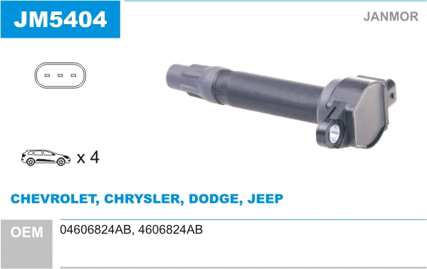 Bobine d'allumage JANMOR JM5404