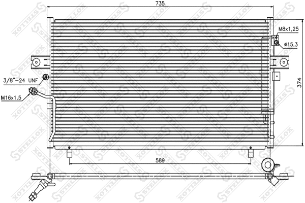 Condenseur, climatisation STELLOX 10-45473-SX