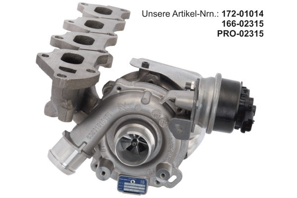 Turbocompresseur, suralimentation SCHLÜTTER TURBOLADER 172-01014